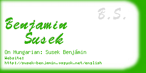 benjamin susek business card
